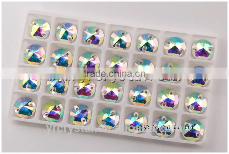 rivoli 18 mm flat back sew on stones beads for wedding dress