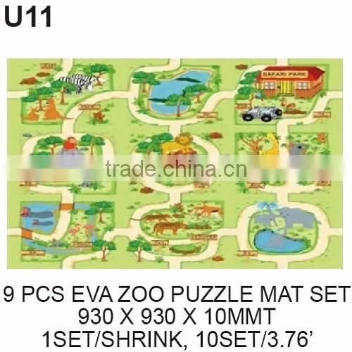 9 pcs EVA Foam Zoo Puzzle Mat For Kids
