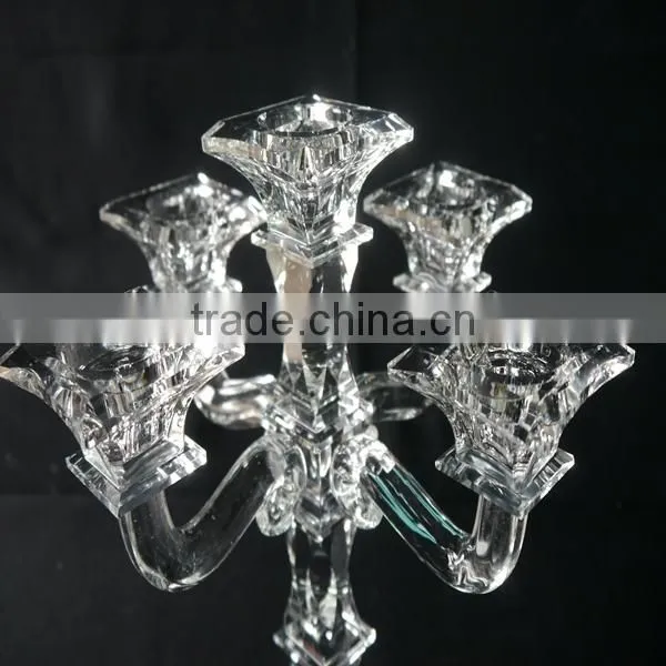 Crystal Candle holders for Glass Wedding & Table centerpieces