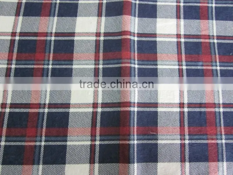 100% cotton flannel plain fabric for Men's shirts