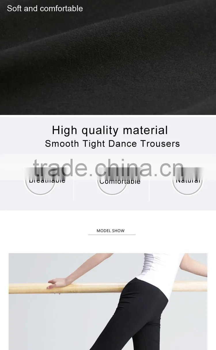 Girls Ladies Cotton Gymnastics Ballet Pants Tight Dance Trousers Black