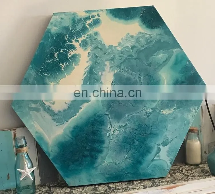 gallery wrapped blank hexagon stretched canvas