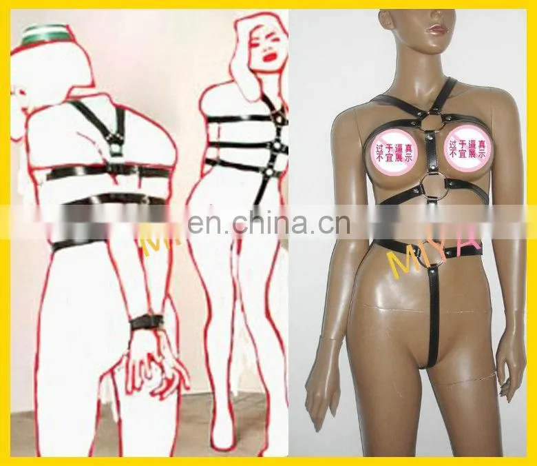 sexy leather costume harness for women