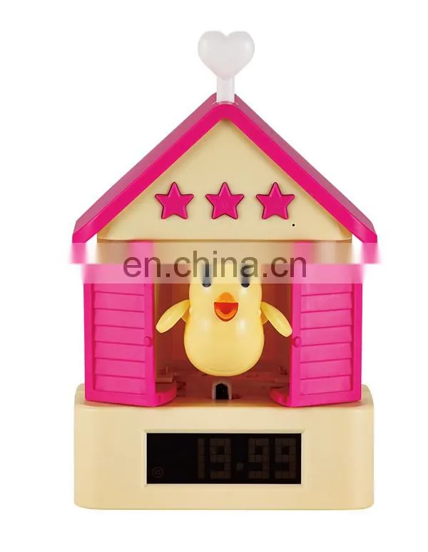 Hot sale bedside creative alarm clock Plastic clocks mart clock