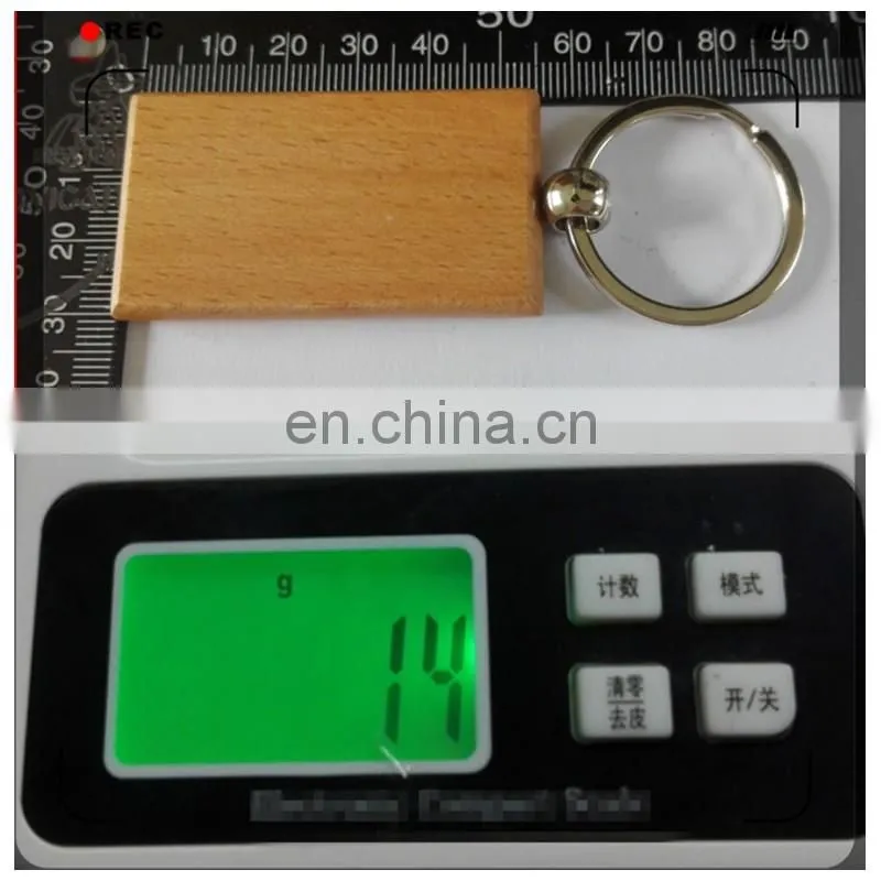 Custom promotional blank car wooden custom metal key ring