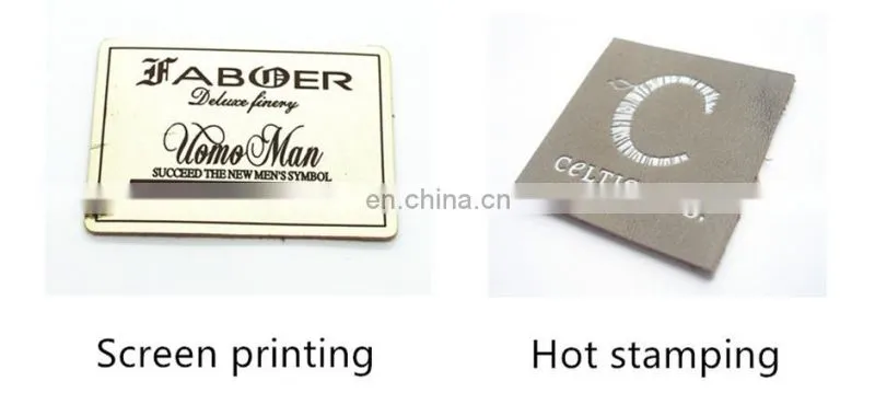Fake leather clothing rubber patches leather label