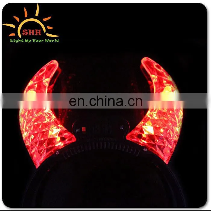 Colored blinky LED devil horn headband for promotion