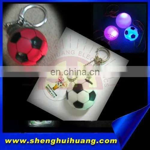 football LED light keychain/Glow up small keychain/practical LED keychain