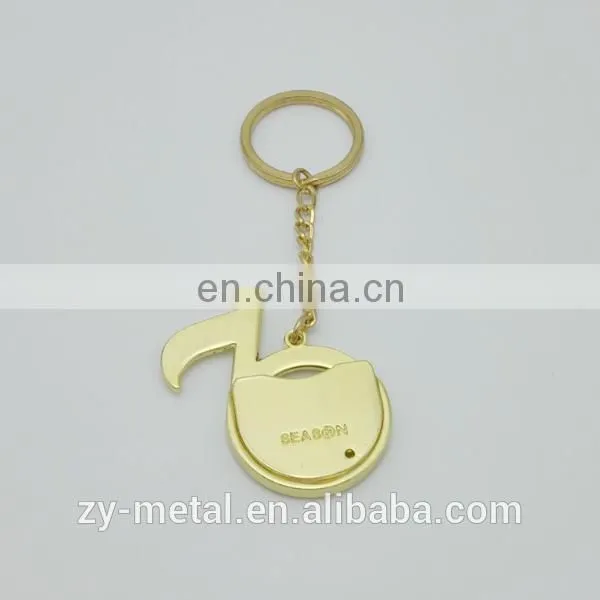 2015 high quality imitation gold split key ring, photo frame key ring with rhinestone