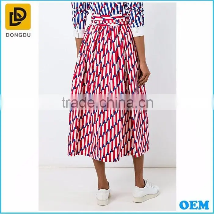 2017 new summer design Maxi long printing cotton skirts for women
