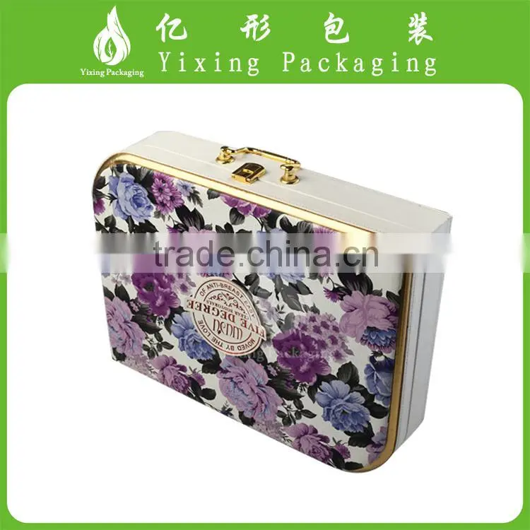 Delicate design custom leather cosmetic storage box beauty cosmetic box