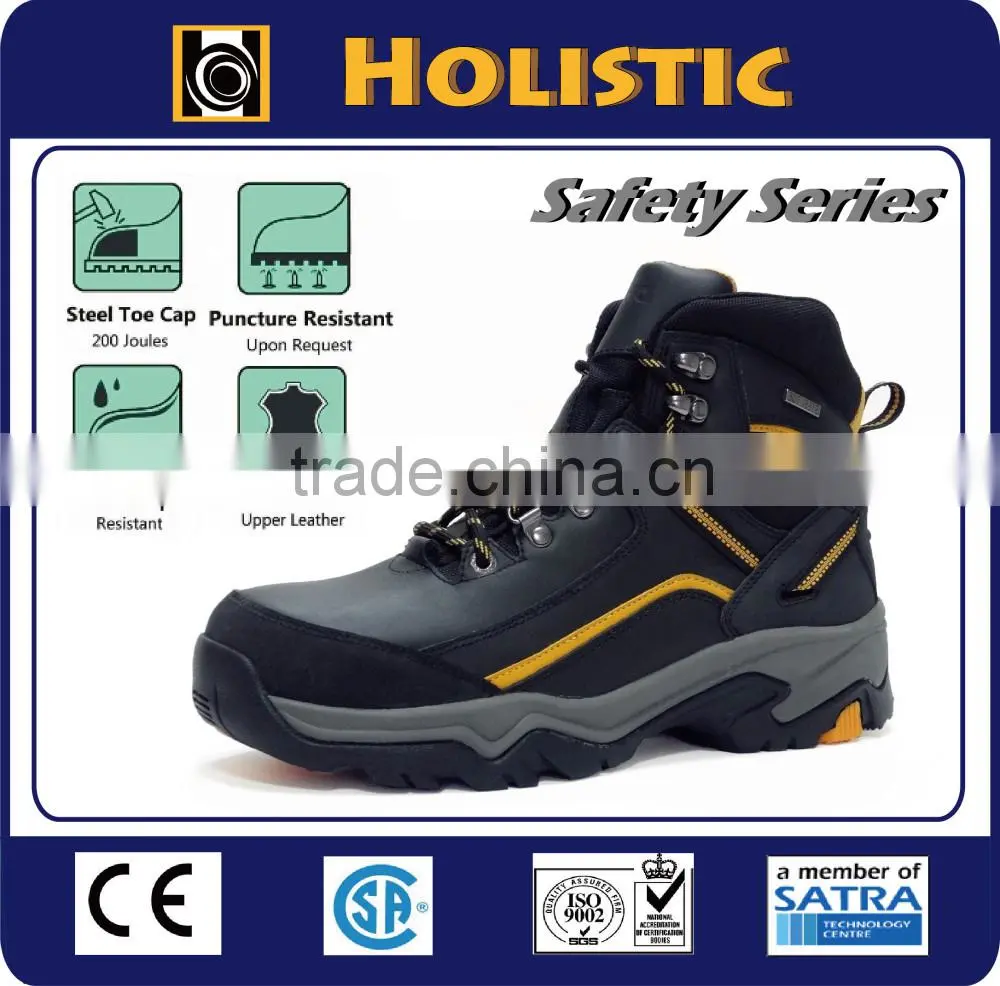 Best quality brown color pull-up rubber sole safety rigger boots