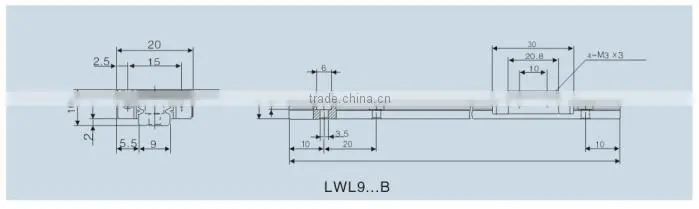 EIHE 9B linear guide rail