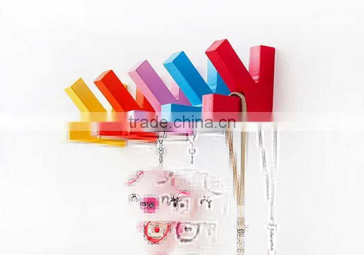 Creative Lovely Wood Hook Coat Hanger