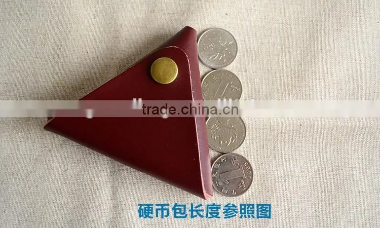 Guangzhou Wholesale Mini Convenient and Practical Genuine leather Coin Holder Purse with snap button