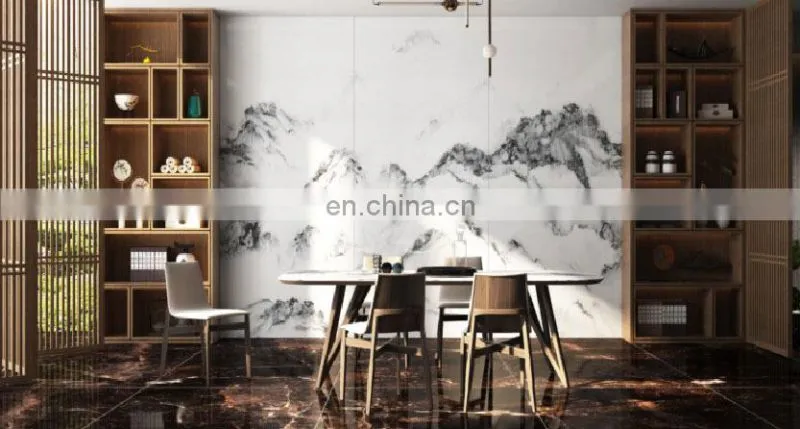 moroccan large format slab marble kitchen wall polished floor tiles