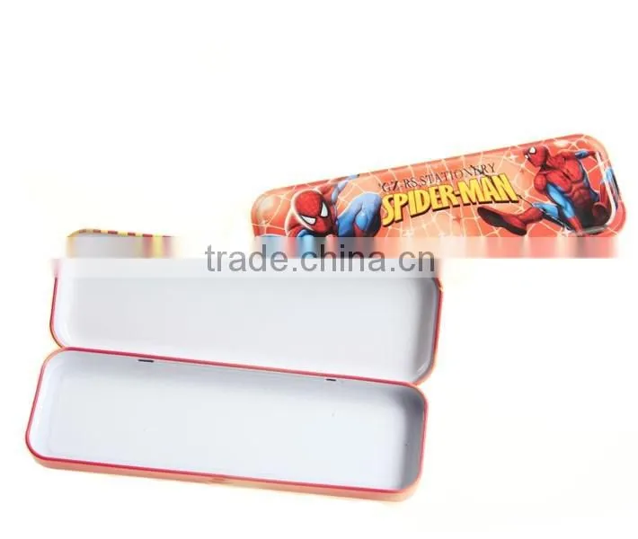cute pencil box metal tin pencil case school stationery