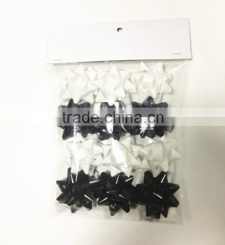 Chrstimas decoration ribbon bow / Curly Bow / Wrapping Ribbon / Gift Tag box set with stickers