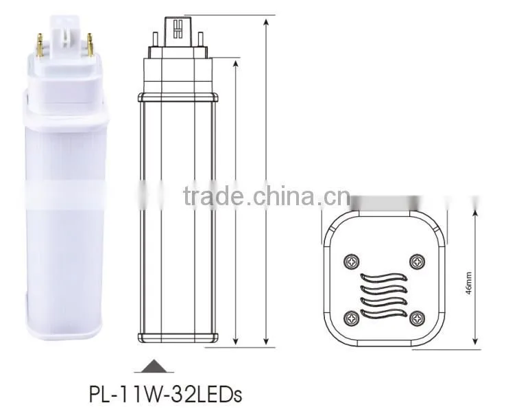 LED PL lamp g24d g24q gX23 2pin 4pin led replacement bulbs 100W led pl bulb UL cUL approved