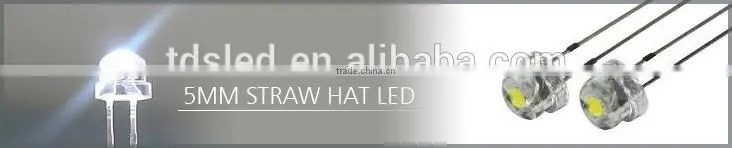 0.2W 4.8mm / 5mm strawhat LED with 120 degree viewing angle