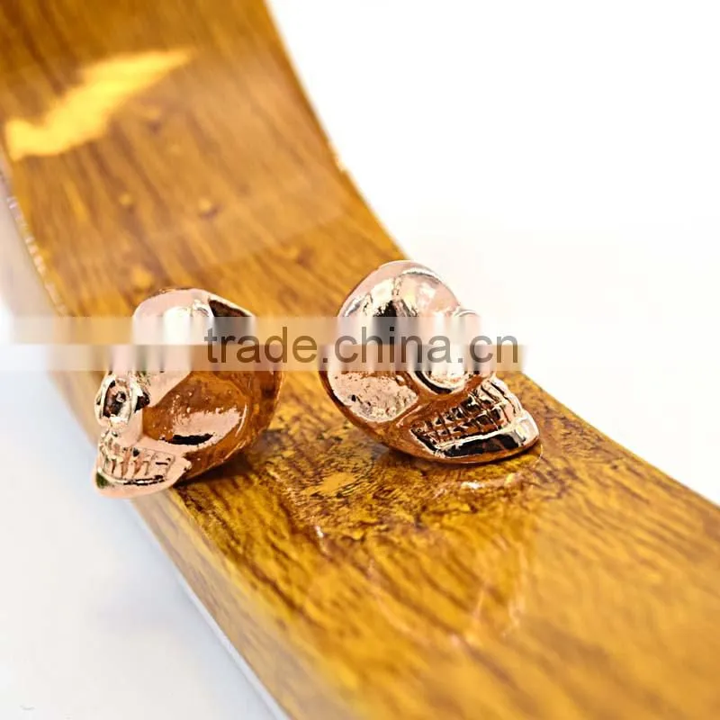 china jewelry factory wholesale leather bracelet with custom skull charms