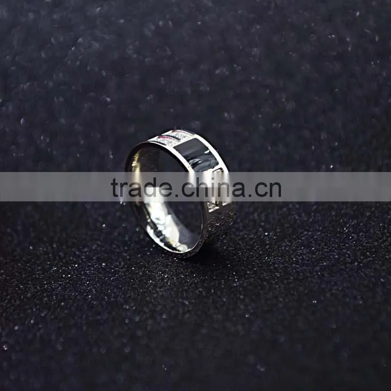Fashion jewelry set 316l stainless steel jewelry silver rings accessories engagement ring