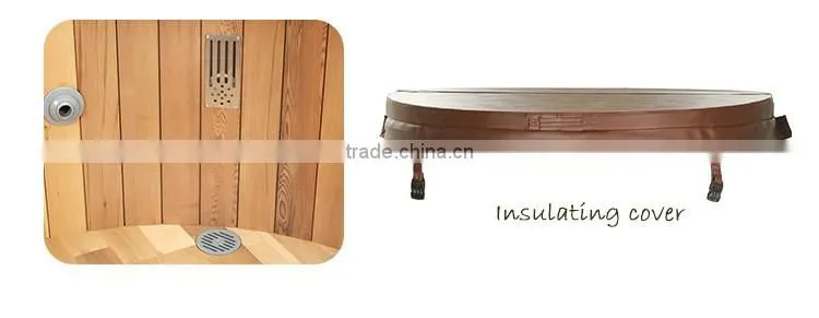 2016 Wholesale High quality outdoor Round Wood fired hot tub bathtub