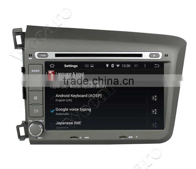 Wecaro android 4.4.4 car gps navigation Dashboard Placement 8" usb aux interface for honda accord civic BT gps 3g TV 2012 2013