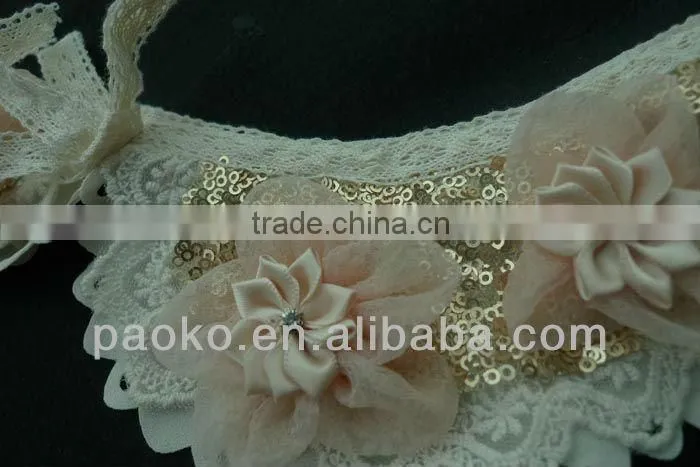 new fashion Embroidery Applique, Fabric VNeck, Neckline Motif for garments