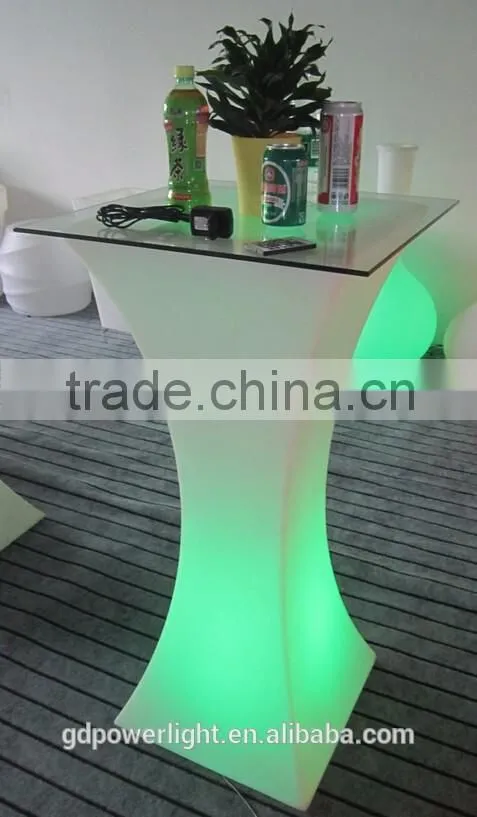 PE Plastic Bar Table with LED light and remote control YXF-6211A