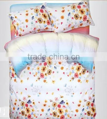 Colorful printed cheap soft home korean style bedding set