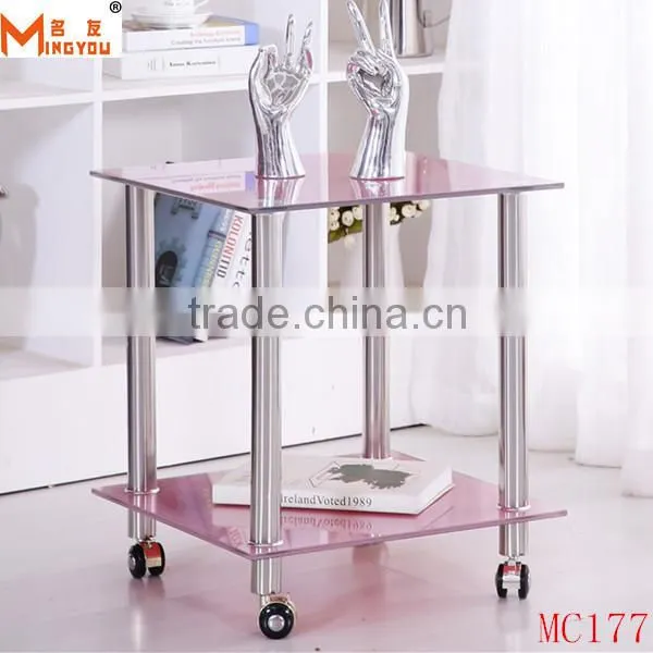 glass end table