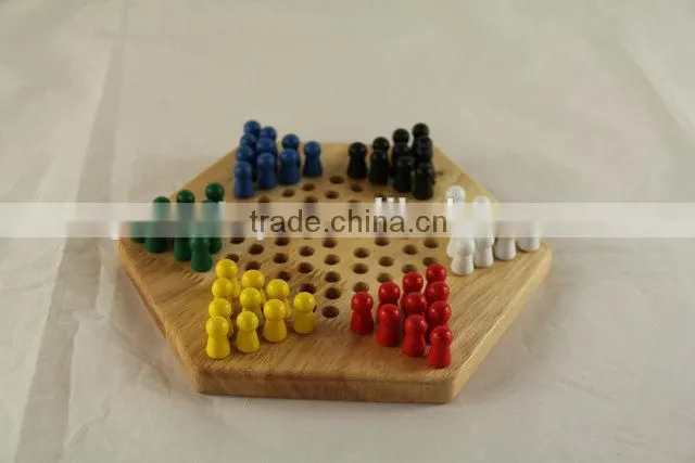 2015 new chess board games wooden chinese checkers game
