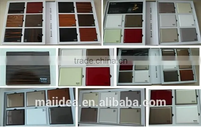 Shinny color wood kitchen cabinet Approved ISO SGS UL