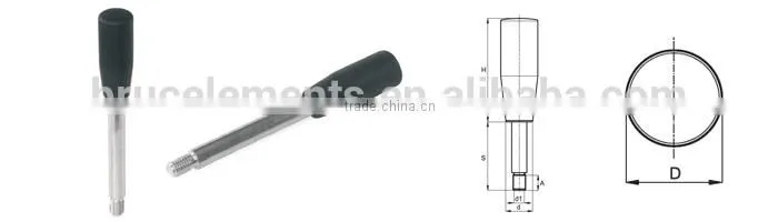 Cylindrical Plastic Handle rods with thread BK38.0134