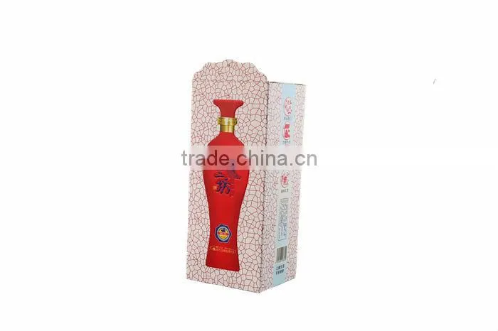 Customized Recyclable Red Paper Wine Box/Printed Single Bottle Wine Box For Gift