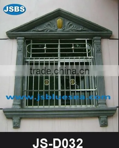 Carving marble door entrance with girl statue