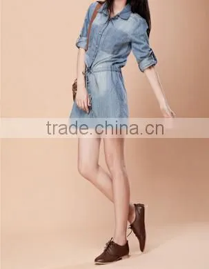 2015 women shenzhen dress Leisure jeans dresses girl