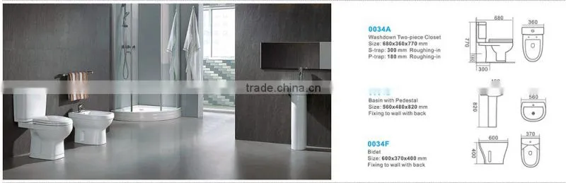china supplier sanitary ware ceramic bathroom set two piece toilet