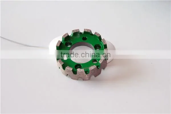 integral diamond milling wheel and stubbing wheel for granite