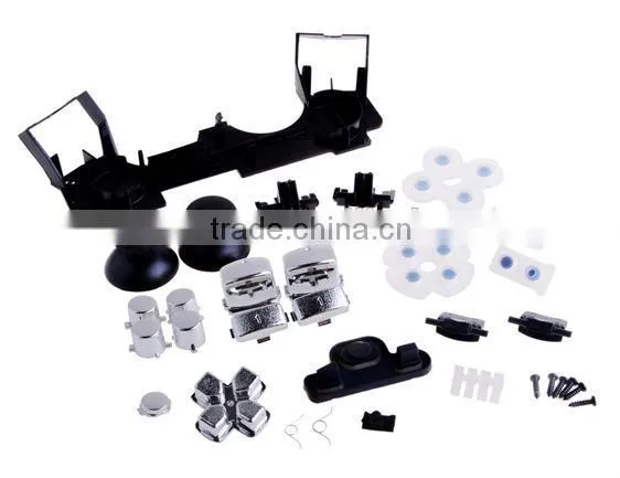 Glossy Chrome Silver Shell for ps3 controller replacement parts