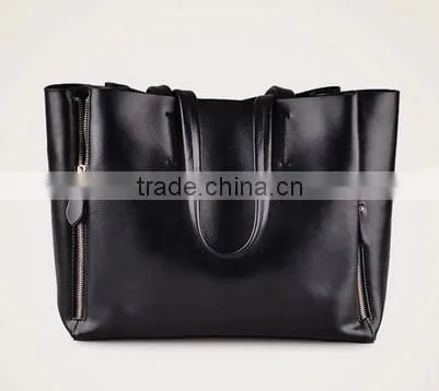 2 in 1 fashion white noble lady pure leather handbags