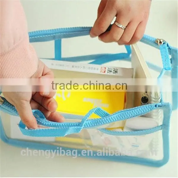 fashion women clear plastic tote bag