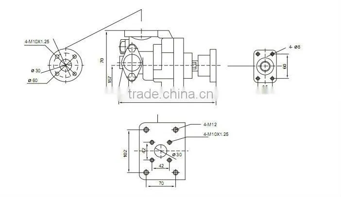 Hydraulic gear pump for KRM series hydraulic hoist