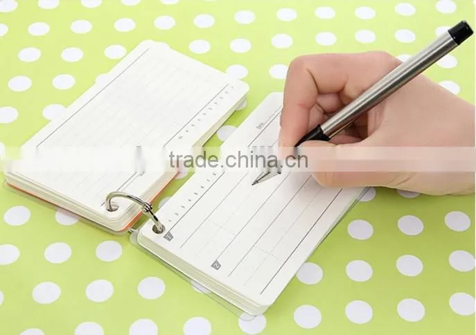 loose leaf address book ,hardcover sketchbook with key circle , memory card for school