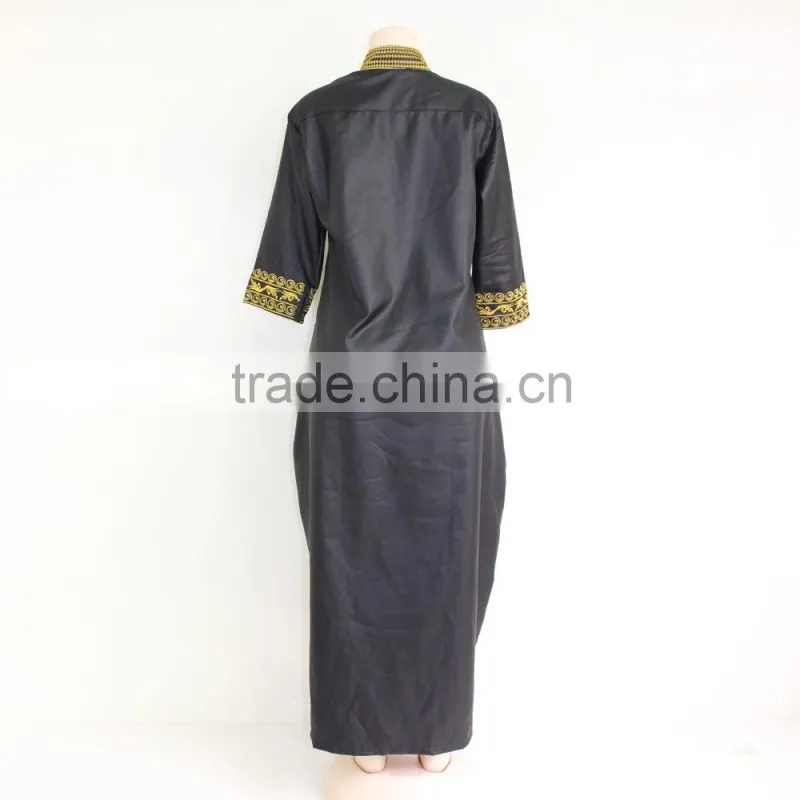 African Fashion Design Handmade Cotton Embroidery Traditional Maxi Dresses
