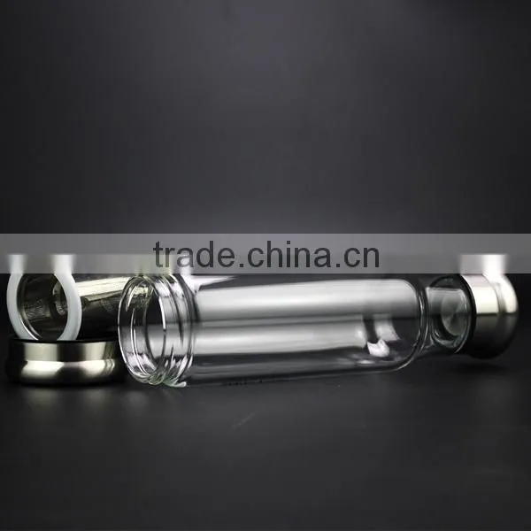 2015 New style 550ML High Borosilicate Glass Water Bottle