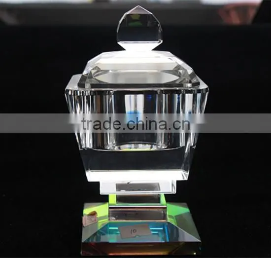 2014 New Products Crystal Sugar Bowl With Lid Table Decoration
