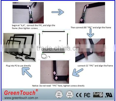 Green Touch manufacturer-Alibaba ,plug and play usb cable for 80inch ultra -narrow touch screen frame multi touch points