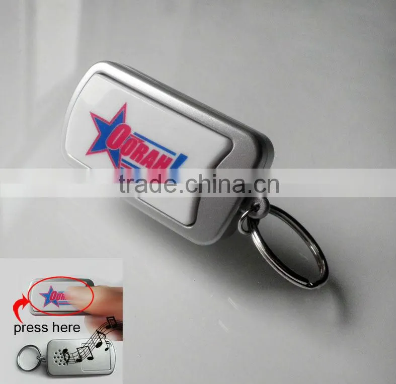 ABS plastic pre-record talking button Keychain For promotion gift
